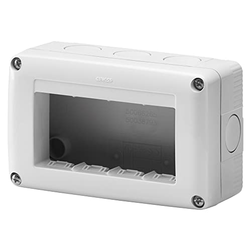 GEWISS Gerätegehäuse Serie 27 für Gewis System - IP40-4 Module - grau RAL 7035 - GW27004DY von Gewiss