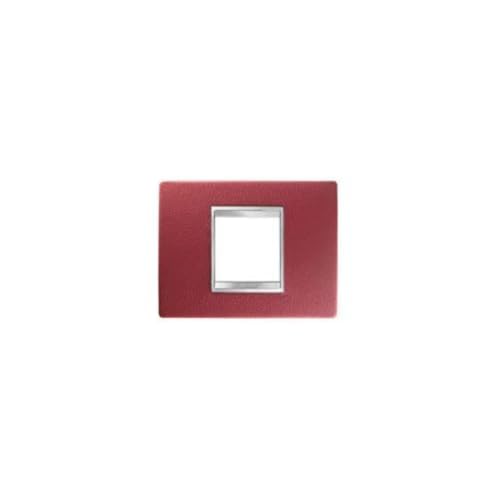 Gewiss GW16202PR Chorus Lux Plaque, 2 Sitzer, rot von Gewiss