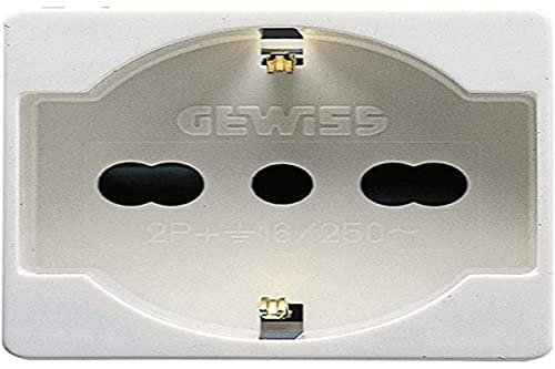Gewiss GW20246 Italienische Standard-Steckdose für System weiß von Gewiss