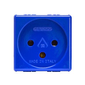 Gewiss GW20299 – Base 2-polig + Erde 10/16 A Norm 'Israeli blau von Gewiss