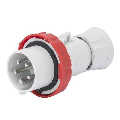 Gewiss gw60031h Low Spannung Schraube Verkabelung Stecker gerade, Hohe Leistung, IP66/IP67/IP68/IP69, 6 Referenz, 3p + N + E POLE, 380 V-415 V, 16 A, 50 Hz/60 Hz, rot von Gewiss