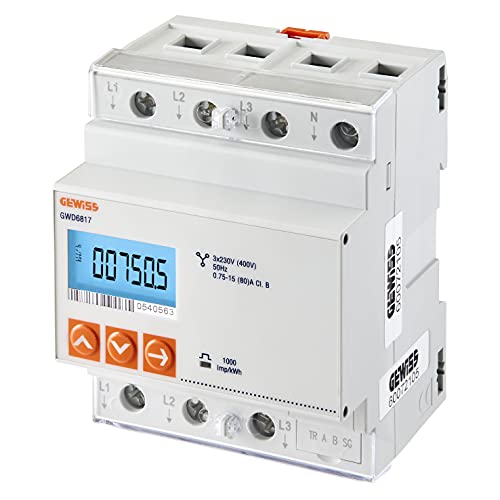 GEWISS 3-Phasen-Energiemessgerät für dynamische Ladekontrolle bei der Nachfüllung von V.E. - GWD6817 von Gewiss