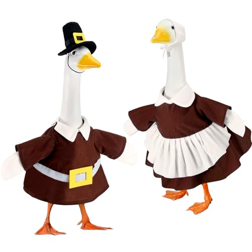 Geyoga 2 Set Thanksgiving Pilgrim Goose Outfit Rasen Veranda Gans Kleidung Paar Gans Kleidung 58,4 cm hoch Garten Gans Kostüm für Herbst Halloween Terrasse Hof Outdoor Dekoration Geyoga 2 Set Thanksgiving Pilgrim Goose Outfit Rasen Veranda Gans Kleidung Paar Gans Kleidung 58,4 cm hoch Garten Gans Kostüm für Herbst Halloween Terrasse Hof Outdoor Dekoration von Geyoga