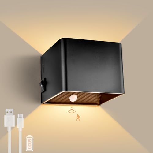 GeyouLux 6000mAh Akku Wandleuchte mit Bewegungsmelder Innen 5W LED Wandleuchte Ohne Stromanschluss,USB Aufladbare Wandbeleuchtung 3000K Magnetische Wandlampe mit Schalter für Schlafzimmer Wohnzimmer GeyouLux 6000mAh Akku Wandleuchte mit Bewegungsmelder Innen 5W LED Wandleuchte Ohne Stromanschluss,USB Aufladbare Wandbeleuchtung 3000K Magnetische Wandlampe mit Schalter für Schlafzimmer Wohnzimmer von GeyouLux