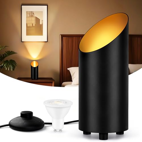 GeyouLux LED Uplight Spot Bodenstrahler IP44 Wasserdicht 6W 600LM Aluminium Bodenlampe Innen Wohnzimmer, Bodenleuchte mit Fußschalter zur Indirekte Beleuchtung, inkl. GU10 Lampe 2700K Warmweiß Schwarz GeyouLux LED Uplight Spot Bodenstrahler IP44 Wasserdicht 6W 600LM Aluminium Bodenlampe Innen Wohnzimmer, Bodenleuchte mit Fußschalter zur Indirekte Beleuchtung, inkl. GU10 Lampe 2700K Warmweiß Schwarz von GeyouLux
