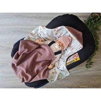 Leichte Waffelstrick Einschlagdecke Schmetterling Altrosa Babydecke Sommer Herbst Maxi Cosi Babyschale Geburt Jersey Kind Decke Strick von Gezeiten