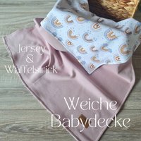 Weiche Babydecke Für Den Frühling Und Sommer Kuscheldecke Kinderwagendecke Waffelstrick Baumwolle Jersey Kind Baby Decke Schmusedecke von Gezeiten