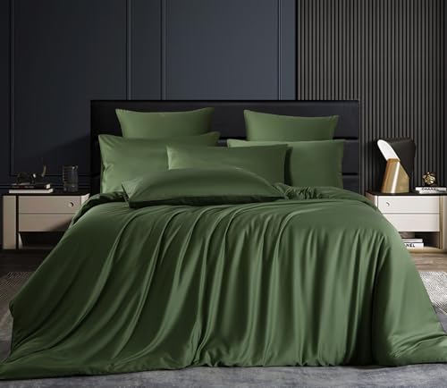 Gezu Bambus Bettwäsche 155x220cm Grün Natürlichem Bambus Bettbezug Seidiger und weicher Kühle Bettwäsche-Set Perfekt für Haut und Haar Doppelbett Bettbezug mit Reißverschluss und 2 Kissenbezüge Gezu Bambus Bettwäsche 155x220cm Grün Natürlichem Bambus Bettbezug Seidiger und weicher Kühle Bettwäsche-Set Perfekt für Haut und Haar Doppelbett Bettbezug mit Reißverschluss und 2 Kissenbezüge von Gezu