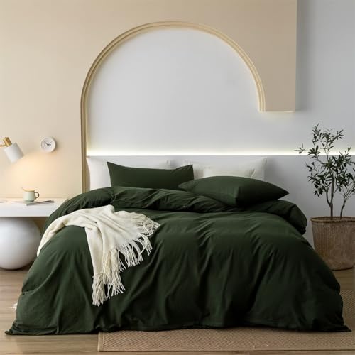 Gezu Bettwäsche 135x200cm Baumwolle Olivgrün Grün 2 Teilig Baumwolle Einzelbett Uni Bettwäsche Set Weiche ÖkoTex Zertifiziert für Allergiker und Kissenbezüge 80x80cm mit Reissverschluss Gezu Bettwäsche 135x200cm Baumwolle Olivgrün Grün 2 Teilig Baumwolle Einzelbett Uni Bettwäsche Set Weiche ÖkoTex Zertifiziert für Allergiker und Kissenbezüge 80x80cm mit Reissverschluss von Gezu