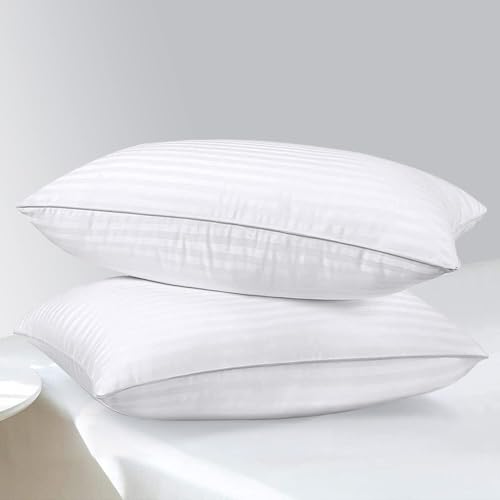 Gezu Kopfkissen 40x40cm 1er Set Kissen Bestes Ergonomisches Kissen gegen Nackenschmerzen Kissen aus 100% Weiches Satin Höhenverstellbar Füllmengengarantie hypoallergen für luxuriöse Schlafqualität von Gezu