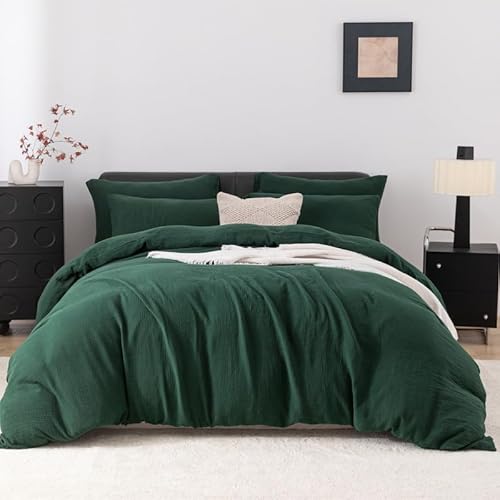 Gezu Muslin Bettwäsche 200x220 cm Grün 100% Baumwolle Muslin Bettwäsche-Sets Leinen Set Bettbezug mit 2Kissenbezüge 80x80cm Sehr Atmungsaktiv Bequem Bettwäsche Doppelbett mit Reißverschluss Gezu Muslin Bettwäsche 200x220 cm Grün 100% Baumwolle Muslin Bettwäsche-Sets Leinen Set Bettbezug mit 2Kissenbezüge 80x80cm Sehr Atmungsaktiv Bequem Bettwäsche Doppelbett mit Reißverschluss von Gezu