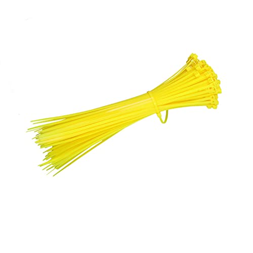 Kabelbinder Gelb 100mm UV-beständiger Nylon Kabelbinder für pc kabelmanagement 100 Stücke von Gfortune