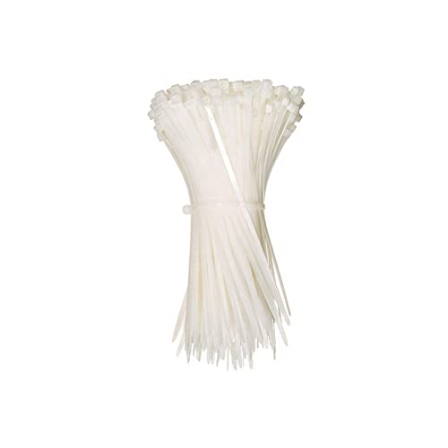 Kablebinder Weiß 100 mm x 2.5 mm Zugfestigkeit: 8 kg (18lb) 100 Stücke Kleine Kabelbinder Weiss for PC von LNEE