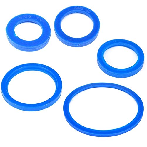 Gfpql WYanHua-Dichtung O Ring, 5 stücke Sockel Union Blaue Silikon Flache Dichtung Ringscheibe, Fit 19-108mm O/D, hergestellt (Size : 51mm) von Gfpql