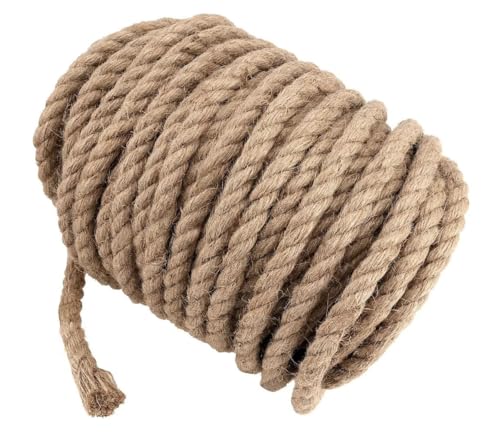 Gfsdjalkj 10 mm Juteseil, natürliche Juteschnur, Hanfseil for DIY-Kunsthandwerk, Gartenarbeit, Bündelung, Heimdekoration(20M) von Gfsdjalkj
