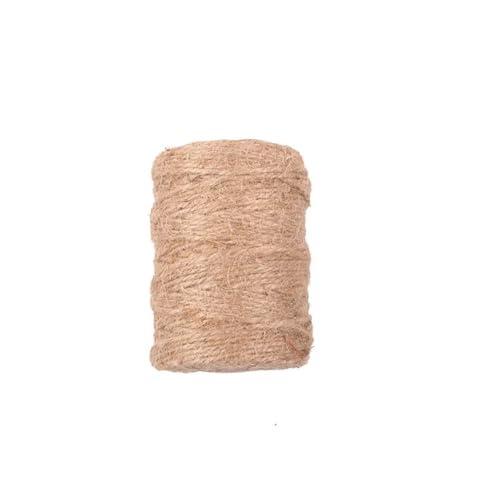 Gfsdjalkj 100 Meter 4 mm natürliche hessische Jute, Schnurschnur Hanf, Seilschnur for Geschenkverpackungsschnüre Partyzubehör von Gfsdjalkj