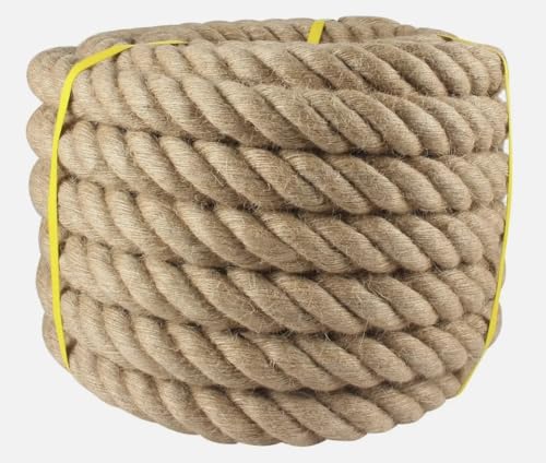 Gfsdjalkj 12/14/16 mm natürliches Juteseil, Hanfseilrollen, geeignet for Kratzen von Haustieren, handgefertigte DIY-Basteldekoration(5M,14mm) von Gfsdjalkj