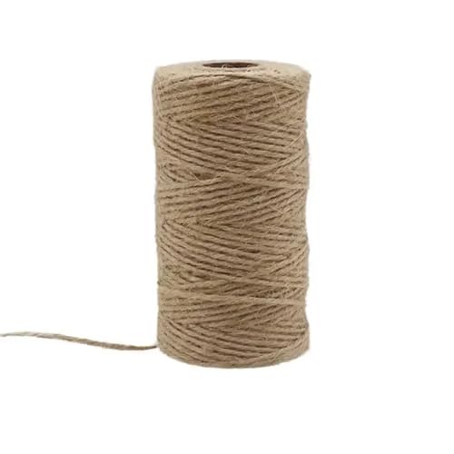 Gfsdjalkj 2MM 100M/lot Natürliche Jute-Schnur, Cord Braun Schnur Seil, Jute Seil for Geschenk Verpackung Hochzeit Weihnachten Decor von Gfsdjalkj
