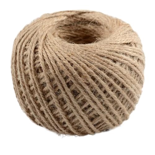 Gfsdjalkj 30/50/100 Meter natürliche Vintage Jute Seil Schnur String Twine Sackleinen Band Handwerk Nähen DIY Jute Hanf Hochzeit Party Dekoration(2mm 50M) von Gfsdjalkj