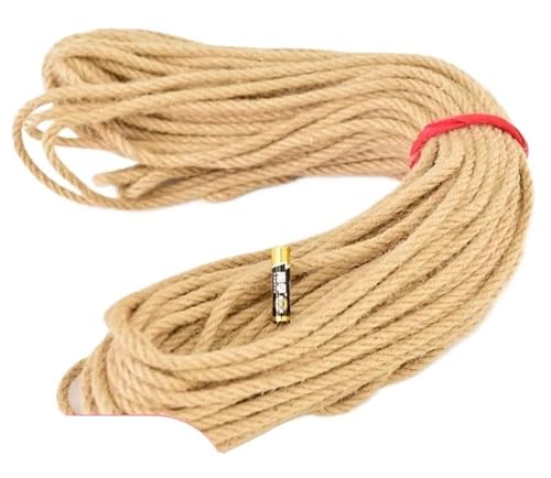 Gfsdjalkj 8 mm natürliche Juteschnüre, Hanfschnur, gedrehte Makrameeschnur, geeignet for DIY-Bastelarbeiten, handgefertigte Dekoration, Haustierkratzen(20M) von Gfsdjalkj