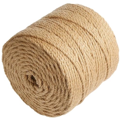 Gfsdjalkj Juteseil Makramee-Schnur for Selbermachen, Nähen, Heimtextilien, Schreibtisch, Stuhlbeinbindung, Hängepflanze, Blumentopfherstellung(50M,5mm) von Gfsdjalkj