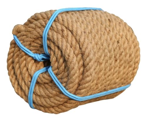 Gfsdjalkj Natürliche Jute-Seilschnur, Seil, Hanf, gedrehte Kordel, geeignet for Makramee-Schnur, Haustier-Kratzschnur, handgefertigte DIY-Basteldekoration(30M,14mm) von Gfsdjalkj