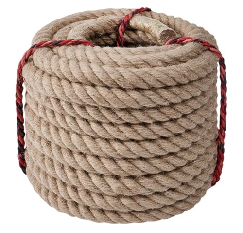 Gfsdjalkj Natürliches Juteseil, Bindfaden, Makramee-Schnur, geeignet for Heimwerkerarbeiten, handgefertigte Dekoration, Kratzen von Haustieren(4mm x 50M) von Gfsdjalkj