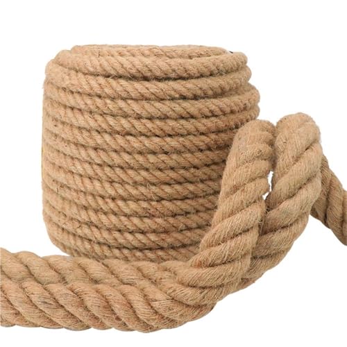 Gfsdjalkj Natürliches Juteseil, Hanfseil, geeignet for Makramee-Schnur, DIY-Bastelarbeiten, Haustierkratzen, handgefertigte Dekoration(20mm3M) von Gfsdjalkj