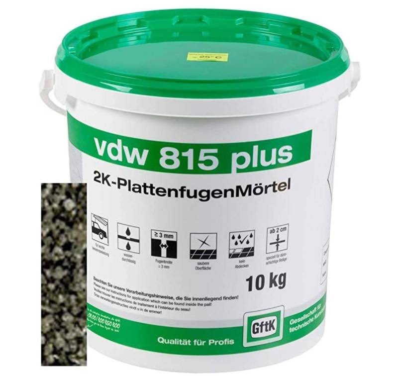 GftK Fugenmörtel VDW 815 plus 2K-Fugenmörtel Basalt, 10 kg von GftK