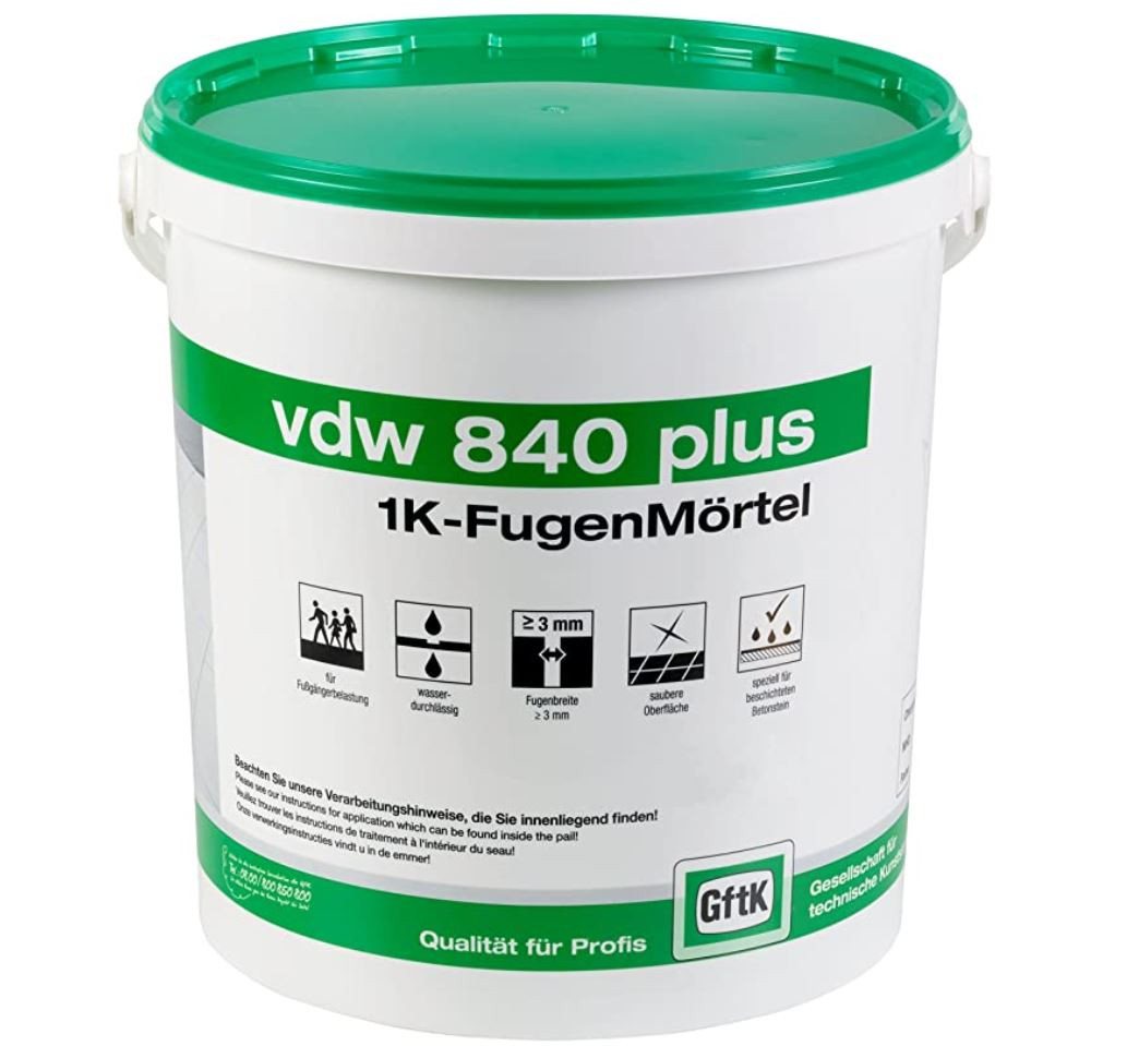 GftK Fugenmörtel VDW 840 Plus 1K Fugenmörtel, natur, 12,5 kg von GftK