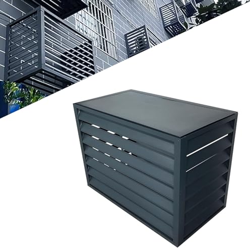 Gguwug abdeckung für klimaanlage außen Gartensichtschutz verkleidung wärmepumpe abdeckung wärmepumpe 110*80*60（2~3P）robuste AC-Abdeckungen aus Aluminium, schallschutzhaube wärmepumpe für Außengeräte von Gguwug