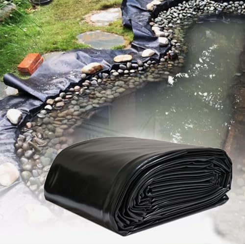 Gguwug teichfolie 4x7.5m poolfolie Große Fischteichfolie, Teichfolie Aus HDPE Gummi Kann Wiederverwendet Garten- und Teichzubehör auch geeignet als Hochbeet Folie wasserdicht von Gguwug