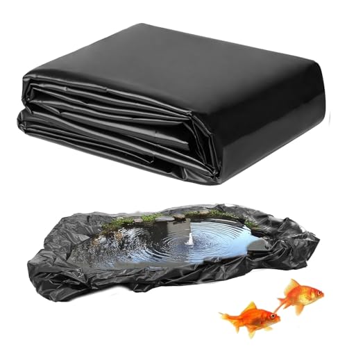 Gguwug teichfolie 6x7.5m poolfolie Große Fischteichfolie, Teichfolie Aus HDPE Gummi Kann Wiederverwendet Garten- und Teichzubehör auch geeignet als Hochbeet Folie wasserdicht von Gguwug