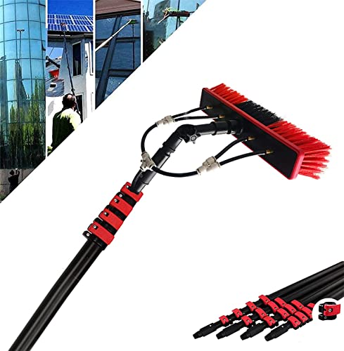 Gguwug teleskopstange Aluminium pv mit 35cm bürste Wasserführung,Teleskop-Waschbürste Photovoltaik-Reinigung, Flexible Brush Head von 180°ändern für autowaschbürste,Fenster Gguwug teleskopstange Aluminium pv mit 35cm bürste Wasserführung,Teleskop-Waschbürste Photovoltaik-Reinigung, Flexible Brush Head von 180°ändern für autowaschbürste,Fenster von Gguwug