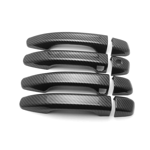 Ggwqoops Auto Außentürgriffe Für Accord 2018-2021 Autoaufkleber Carbon Fiber Style Silber Außentürgriff Formabdeckung Türdrücker(Carbon Fiber Smart) von Ggwqoops