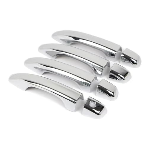 Ggwqoops Auto Außentürgriffe Für Accord 2018-2021 Autoaufkleber Carbon Fiber Style Silber Außentürgriff Formabdeckung Türdrücker(Chrome) von Ggwqoops