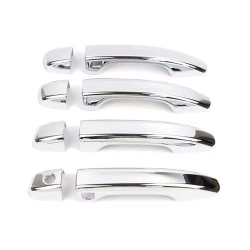 Ggwqoops Auto Außentürgriffe Für Accord 2018-2021 Autoaufkleber Carbon Fiber Style Silber Außentürgriff Formabdeckung Türdrücker(Chrome Smart) von Ggwqoops