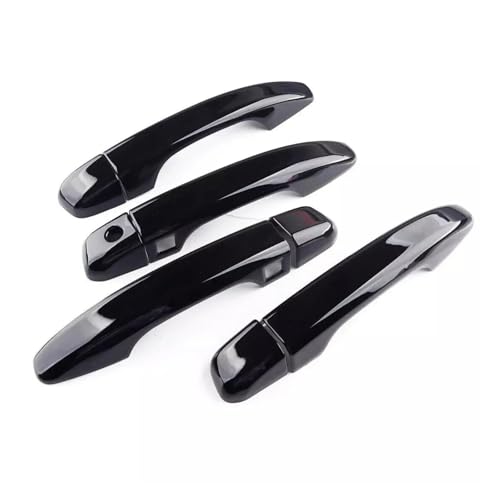 Ggwqoops Auto Außentürgriffe Für Accord 2018-2021 Autoaufkleber Carbon Fiber Style Silber Außentürgriff Formabdeckung Türdrücker(Gloss Black Smart) von Ggwqoops