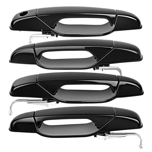 Ggwqoops Auto Außentürgriffe Für Chevy Für Silverado 2007-2014 4 Stück Außerhalb Außen Türgriff Vorne Hinten Links Rechts Türdrücker(4Piece Black) von Ggwqoops