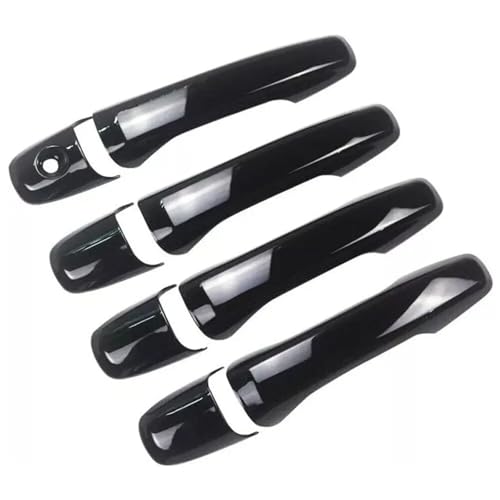 Ggwqoops Auto Außentürgriffe Für Ford Für Explorer 2011-2019 Auto Türgriff Abdeckung Aufkleber Moulding Trim Schutz Zubehör Türdrücker(Black No Hole) von Ggwqoops