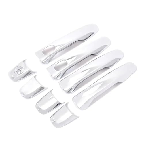 Ggwqoops Auto Außentürgriffe Für Ford Für Explorer 2011-2019 Auto Türgriff Abdeckung Aufkleber Moulding Trim Schutz Zubehör Türdrücker(Chrome With Hole) von Ggwqoops