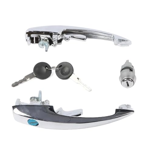 Ggwqoops Auto Außentürgriffe Für VW Für Beetle 1968-1977 Set Zündschloss Türgriffe Motor T Griff 113898205M 113837205M 111837205J Türdrücker von Ggwqoops