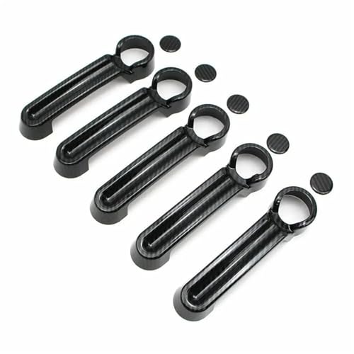 Ggwqoops Auto Außentürgriffe Für Wrangler Für JK Für JKU 2007-2018 Carbon Fiber Style Außentürgriff-Formabdeckung Zierdekor Türdrücker(Carbon) von Ggwqoops