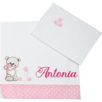Bettlaken-Set | 3-Teilig Kinderwagen, Next2Me, Wiege Mit Design Und Namen, Neugeborene, Geburtsgeschenk, Geschenkidee, Laken Bettlaken-Set | 3-Teilig Kinderwagen, Next2Me, Wiege Mit Design Und Namen, Neugeborene, Geburtsgeschenk, Geschenkidee, Laken von GhiroRicami