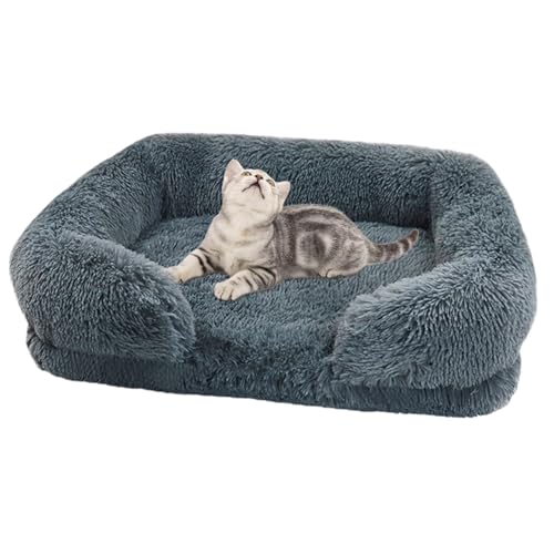 Ghirting Flauschiges Katzenbett | beruhigendes Katzennest | orthopädisches Schlafsofa für Haustiere, mit hoher Unterstützung, aus Ei-Baumwolle, mit abnehmbarem Bezug, waschbar, rutschfester Boden Ghirting Flauschiges Katzenbett | beruhigendes Katzennest | orthopädisches Schlafsofa für Haustiere, mit hoher Unterstützung, aus Ei-Baumwolle, mit abnehmbarem Bezug, waschbar, rutschfester Boden von Ghirting