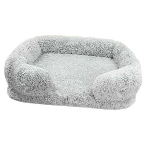 Ghirting Hundebett – Welpenbett, waschbar, orthopädisches Schlafsofa für Haustiere, mit abnehmbarem und waschbarem Bezug, Plüschoberfläche von Ghirting