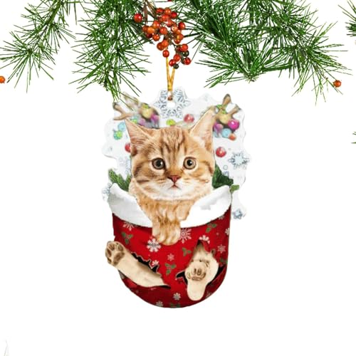 Katzen-Weihnachtsdekoration | Niedliche Kätzchen-Ornamente, Katzen-Weihnachtsbaumschmuck für Katzenliebhaber, Ornamente, Geschenke, Weihnachtsbaumschmuck für Zuhause, Party-Dekoration Ghirting von Ghirting