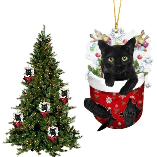 Katzen-Weihnachtsschmuck – Einzigartige niedliche Weihnachtskatzen-Ornamente für Baum | Weihnachtsschmuck für Feiertage, Weihnachtsbaumschmuck, Katzen-Weihnachtsbaumschmuck für Katzenliebhaber von Ghirting