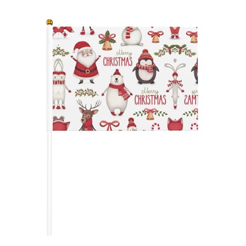 Mini-Flaggen mit Weihnachtsmann-Druck, für große Eröffnung, Bar, Büro, Paraden, Weltmeisterschaft, Sportveranstaltungen von Ghjkfbf