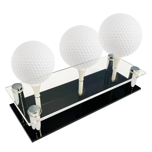 Acrylic Display Stand, Golf Ball Holder, Sports Case, 5.9x2.36x1.57 Inches Clear Protective Cover, Metal Base Support, Desktop Table Showcase for Office Living Room Study von Ghjkldha